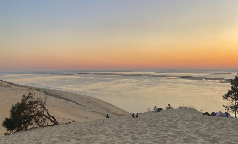 Zonsondergang Duin van Pilat vakantie Bassin d'Arcachon